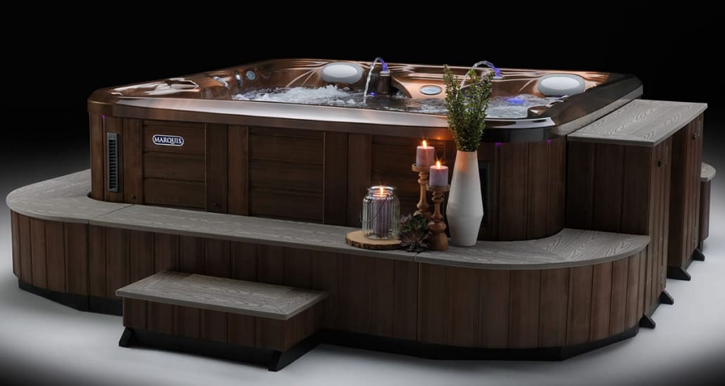 Energy-efficient spa near Santa Rosa, installed by Sonoma Backyard